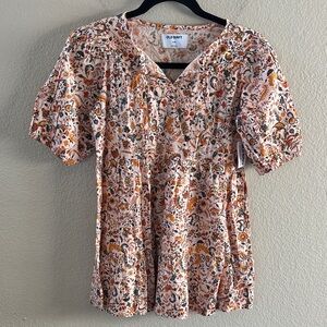 NEW Old Navy Girls Fall Orange Floral Dress Size M (8)